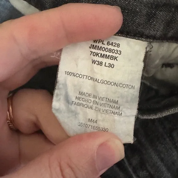 Vintage Wrangler Black Rivet Cargo Jeans Size 38x30 - Picture 7 of 8